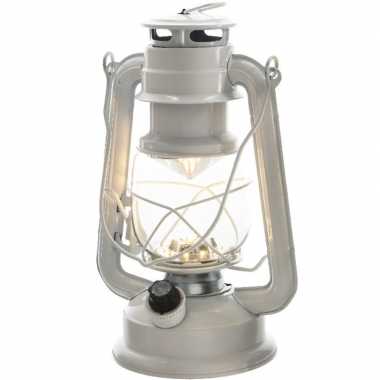 Witte led licht stormlantaarn 24 cm