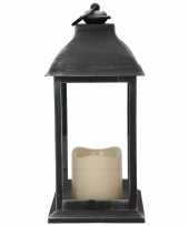 Halloween lantaarn led kaars zwart 30 cm