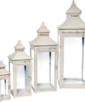 Halloween metalen lantaarn wit 74 cm