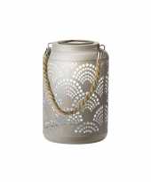 Solar lantaarn ijzer taupe 23 cm